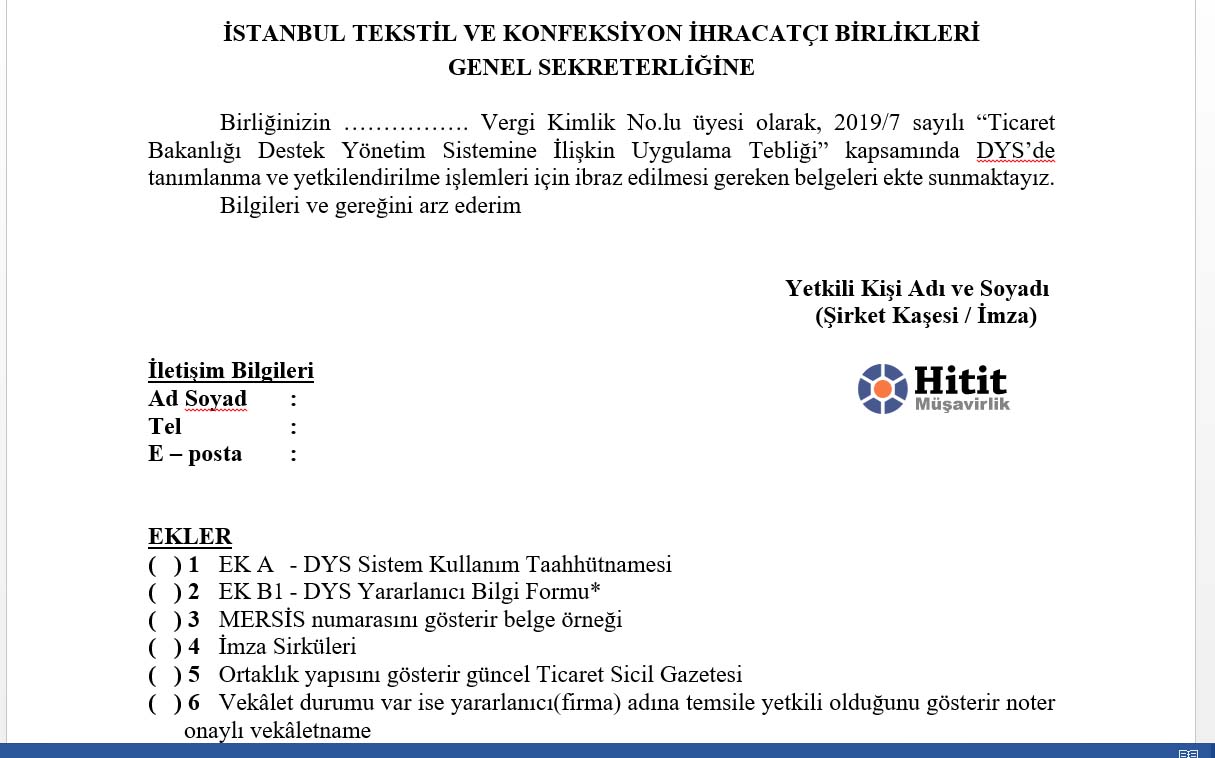 DYS Kayıt Dilekçesi Örneği